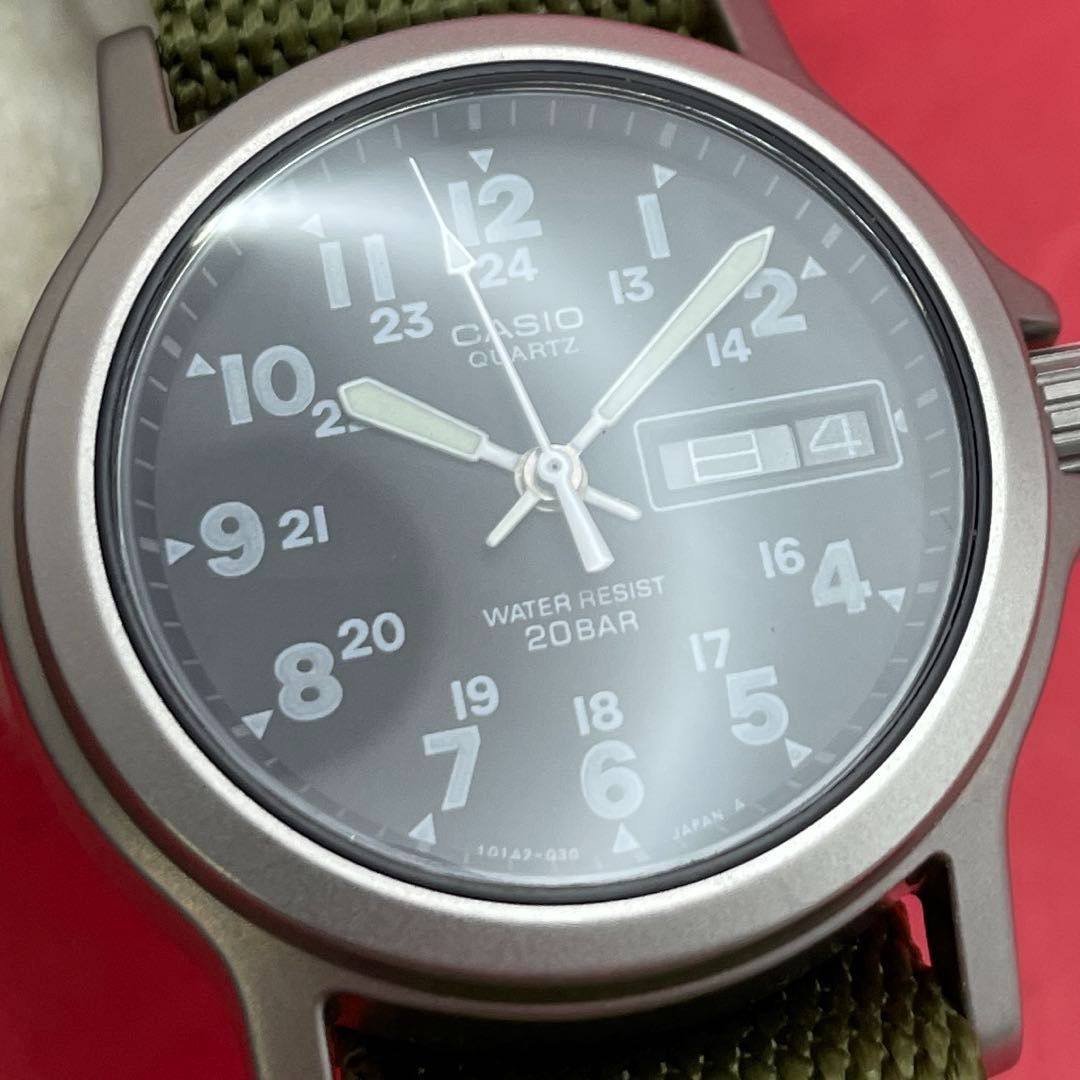 CASIO MD-706 黒文字盤 ミリタリーウォッチフェイス カシオ QZクォーツ