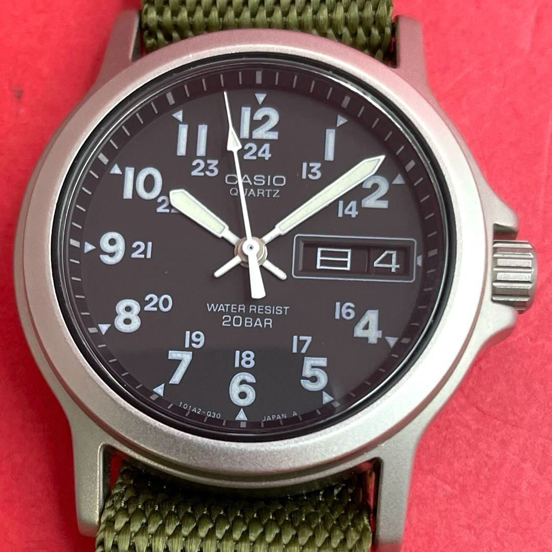 CASIO MD-706 黒文字盤 ミリタリーウォッチフェイス カシオ QZクォーツ