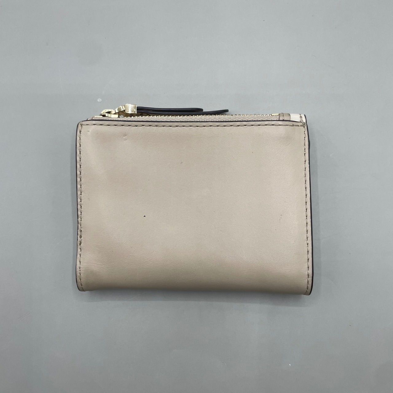 良品 MICHAEL KORS マイケルコース 三つ折り財布 ロゴ レザー バイ