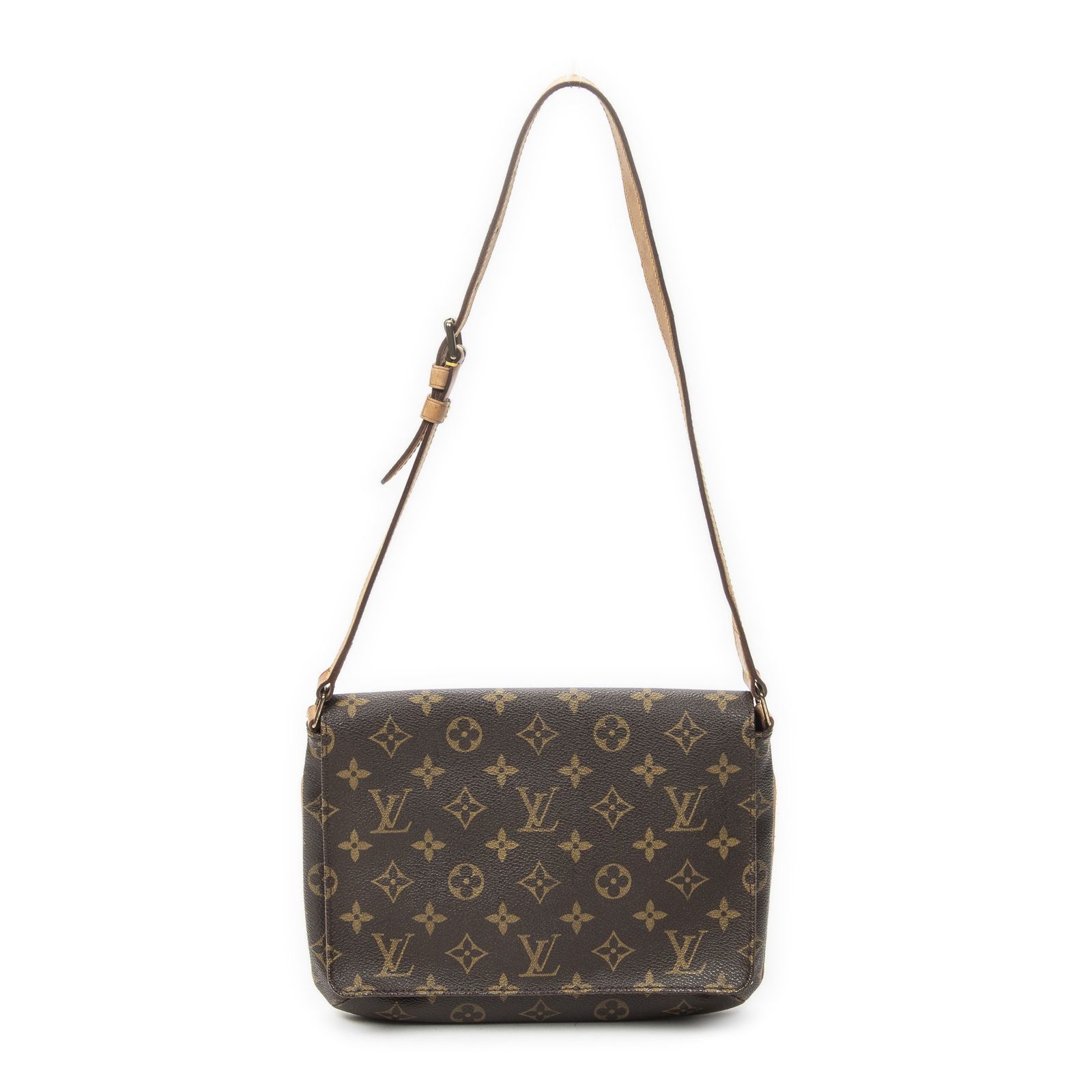[中古] LOUIS VUITTON ルイヴィトンミュゼット タンゴ茶色モノグラムキャンバスAB