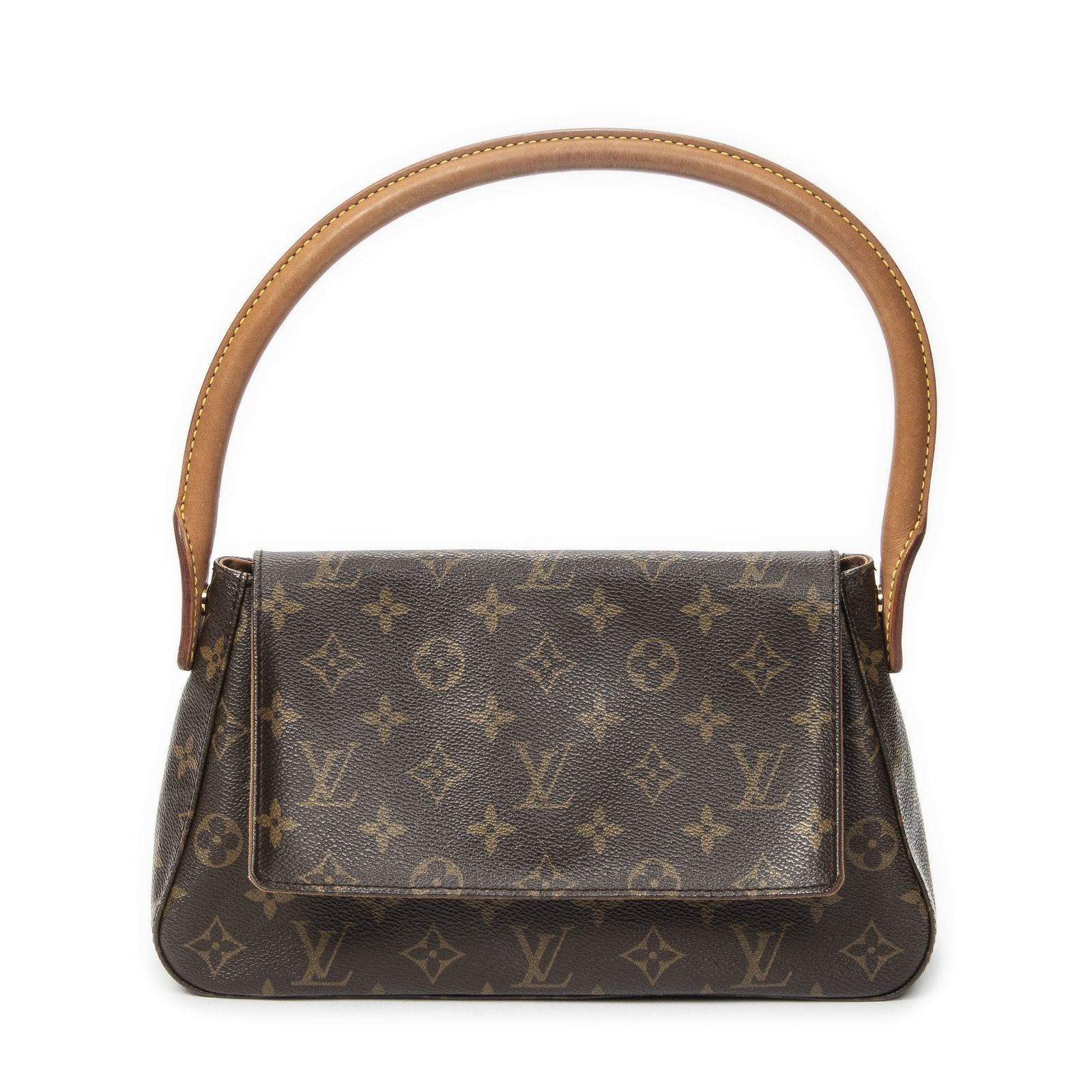 [中古] LOUIS VUITTON ルイヴィトンミニルーピング茶色モノグラムキャンバスAB
