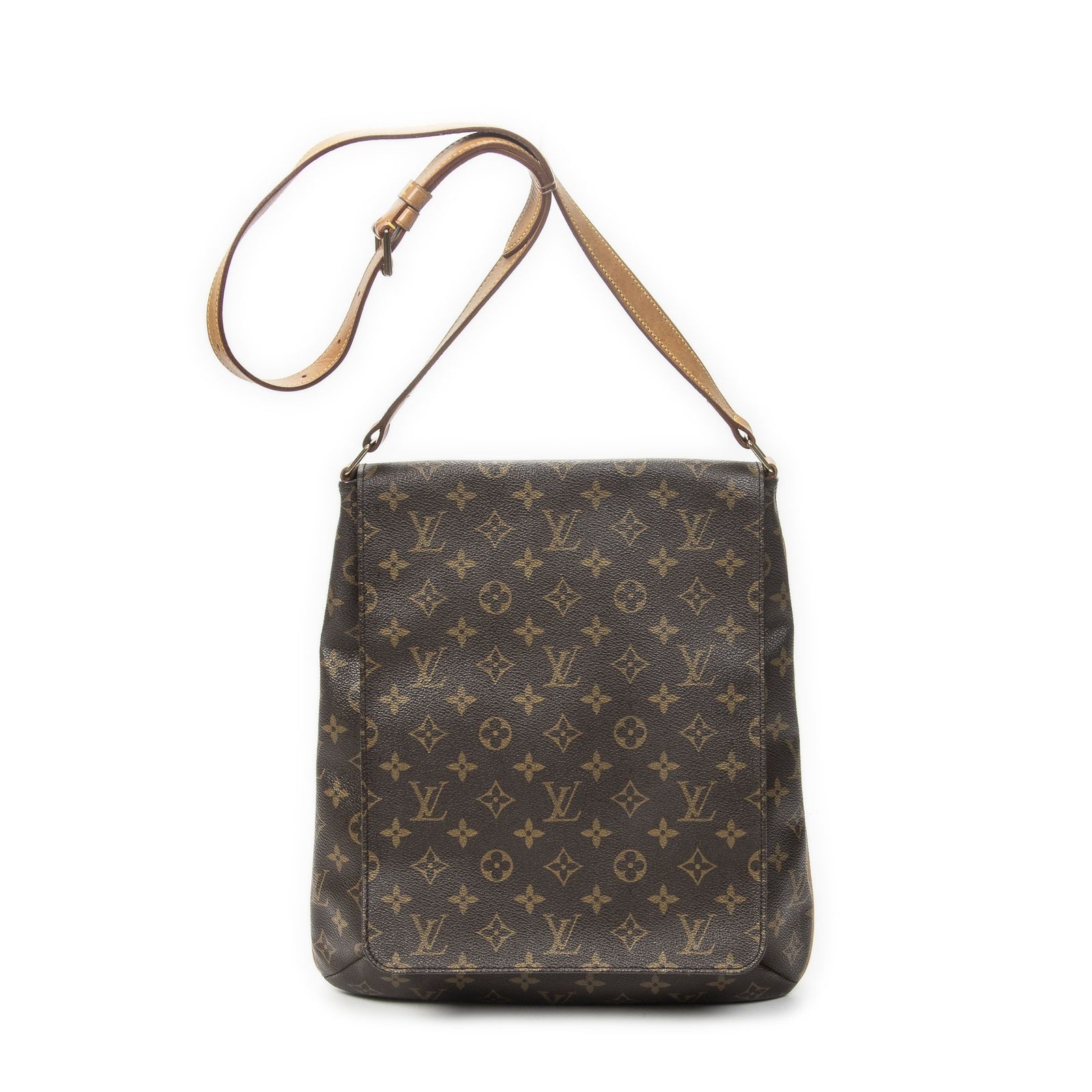 [中古] LOUIS VUITTON ルイヴィトンミュゼット茶色モノグラムキャンバスAB