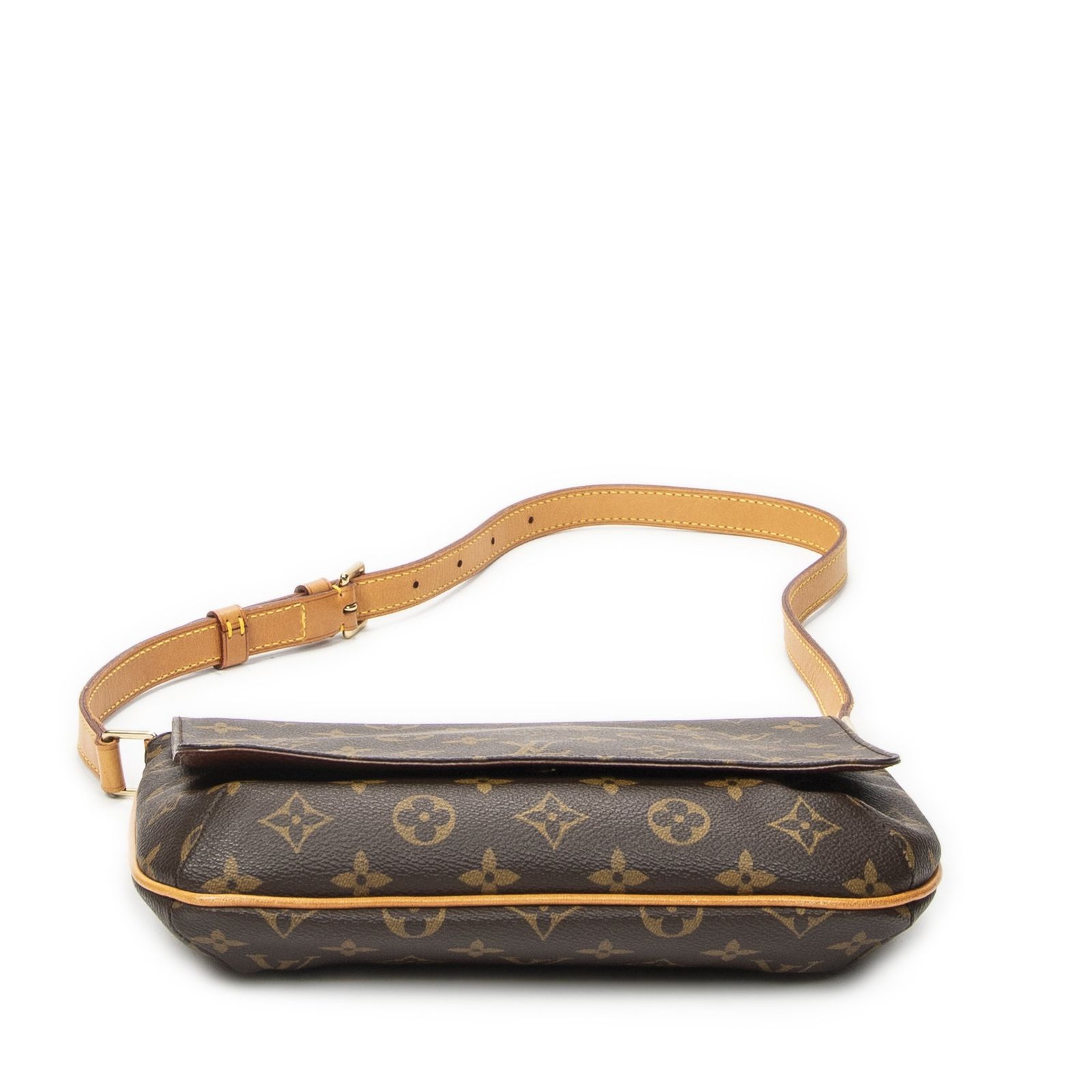 ベンチャーズ　サイン入　LOUIS VUITTON モノグラム ミュゼット 中古] LOUIS VUITTON ルイヴィトンミュゼット タンゴ茶色モノグラム