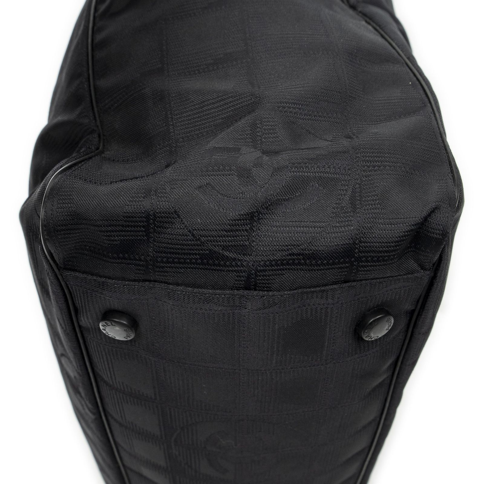 中古] CHANEL シャネル大型ニュー トラベルライン トート黒トラベル 
