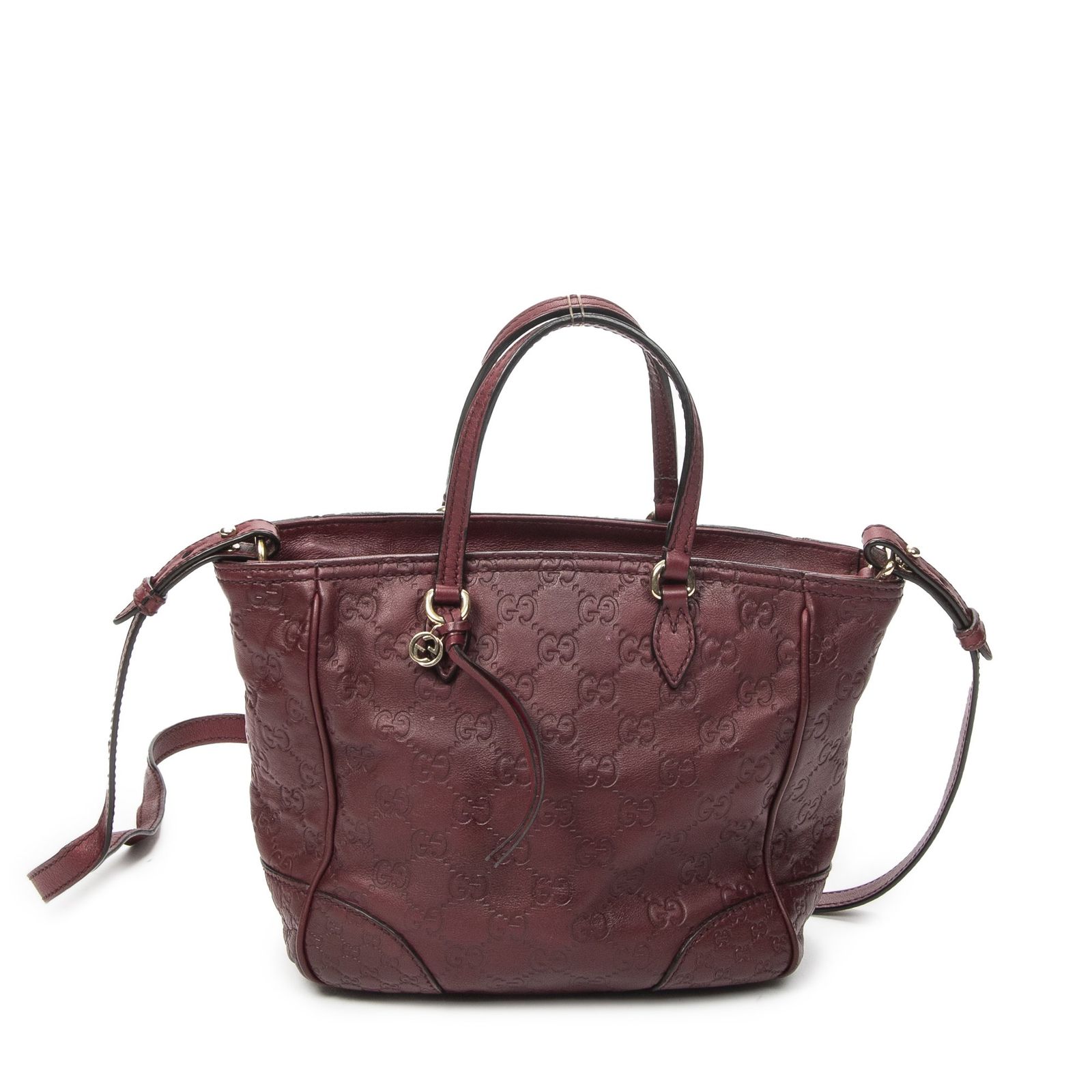 [中古] GUCCI グッチスモール ブリー 2ウェイ トートマルーングッチッシマA