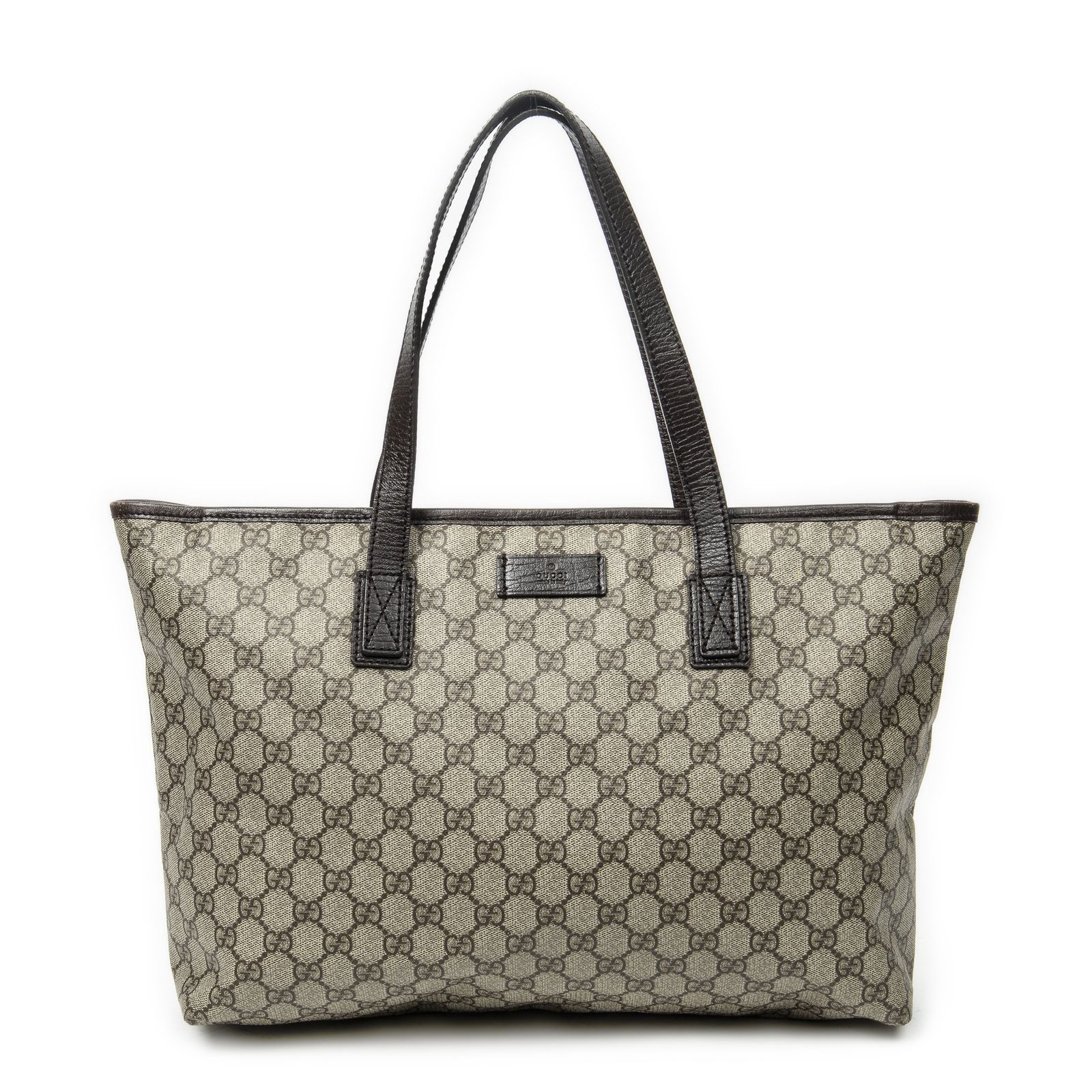 [中古] GUCCI グッチジップショッピングトートダークブラウン/ベージュスプリームPVCキャンバスA 55,680円