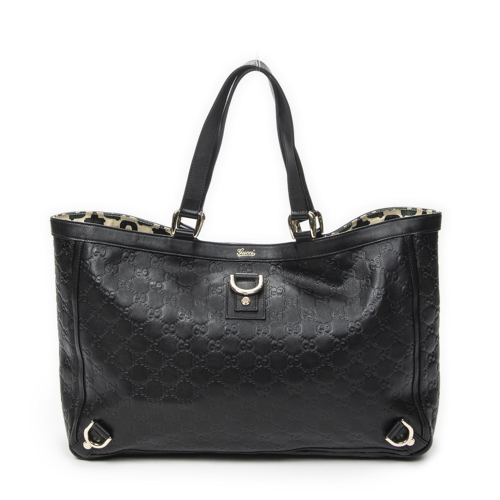 [中古] GUCCI グッチラージ アビー D リング トート黒グッチッシマA