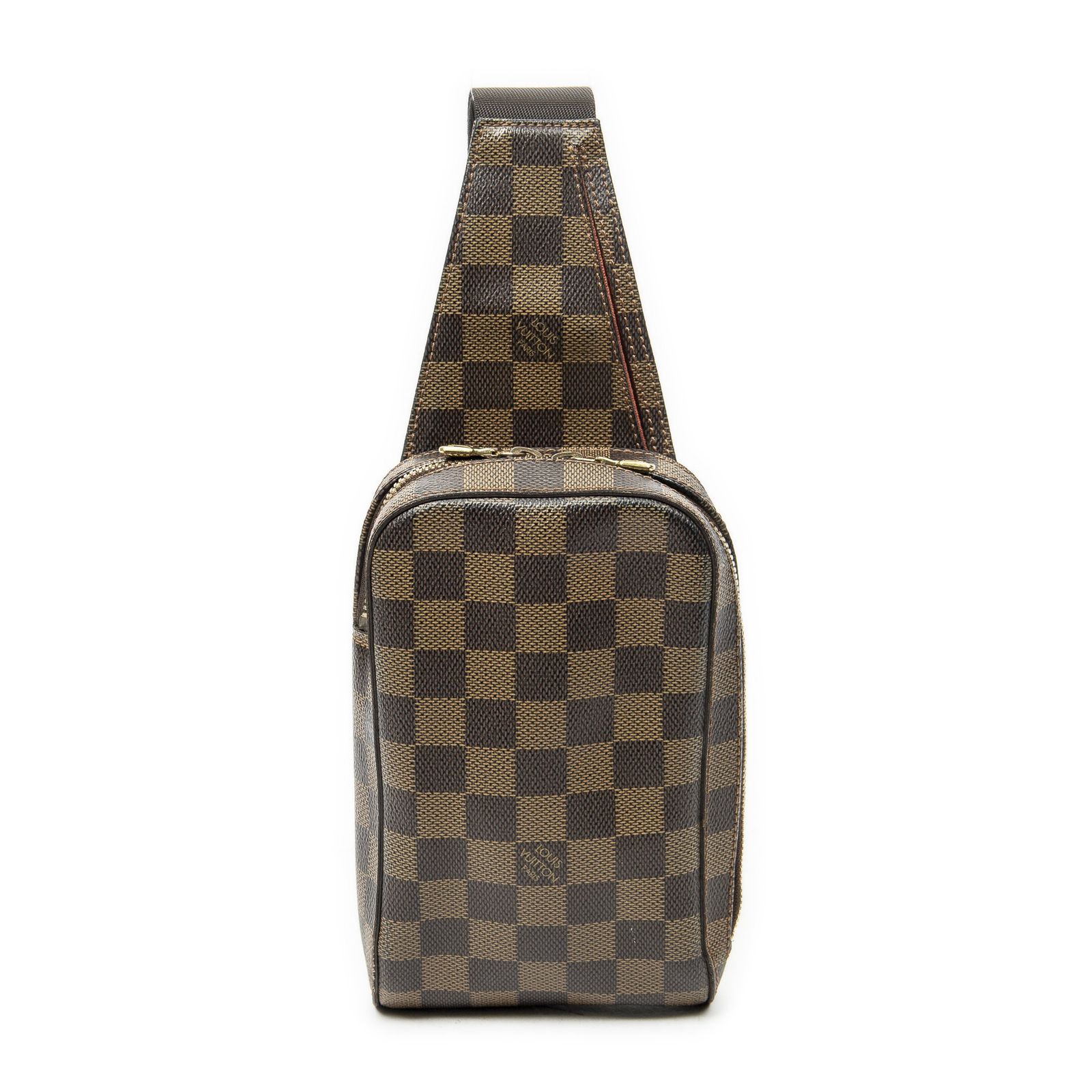 [中古] LOUIS VUITTON ルイヴィトンジェロニモス茶色ダミエ エベヌA