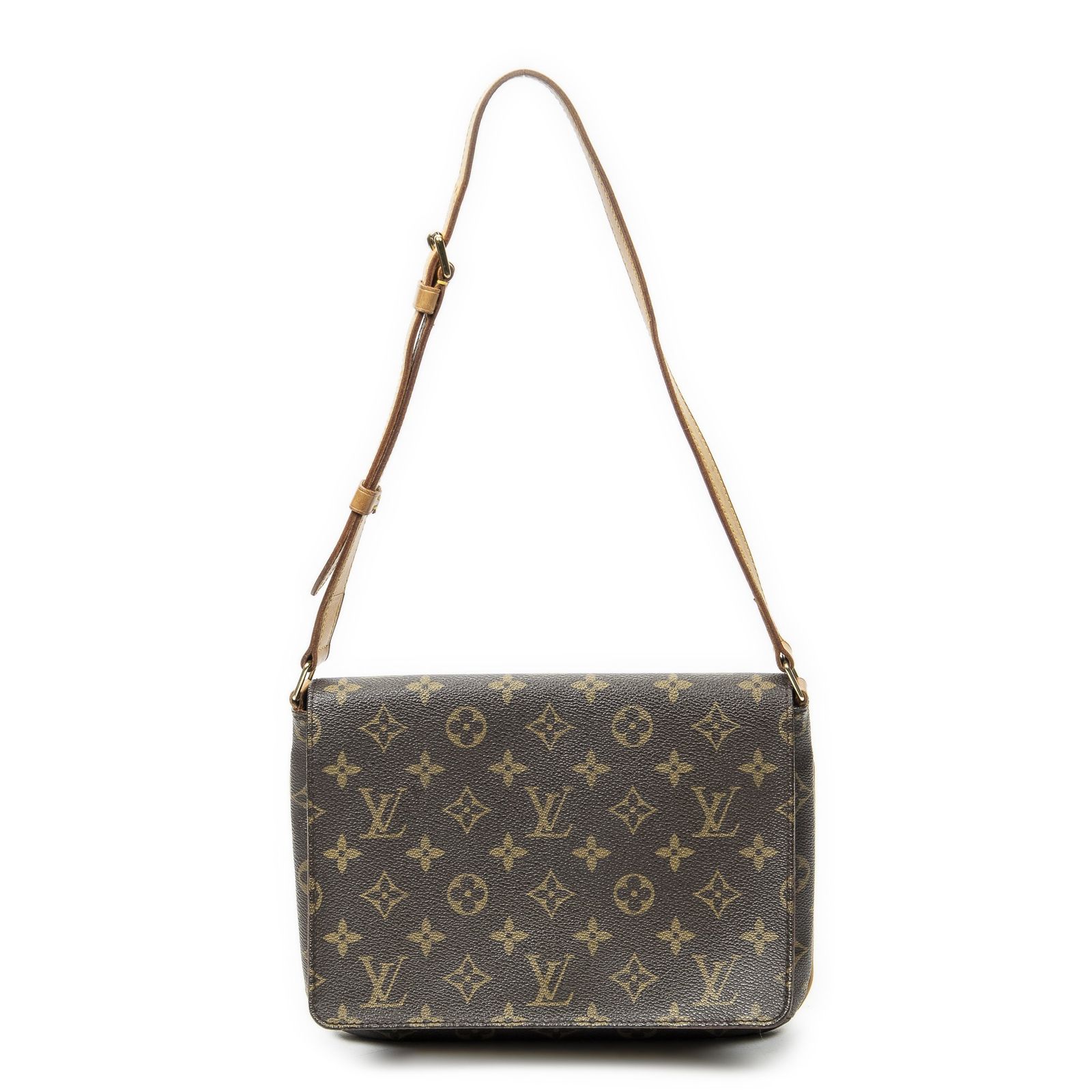 [中古] LOUIS VUITTON ルイヴィトンミュゼット タンゴ茶色モノグラムキャンバスAB