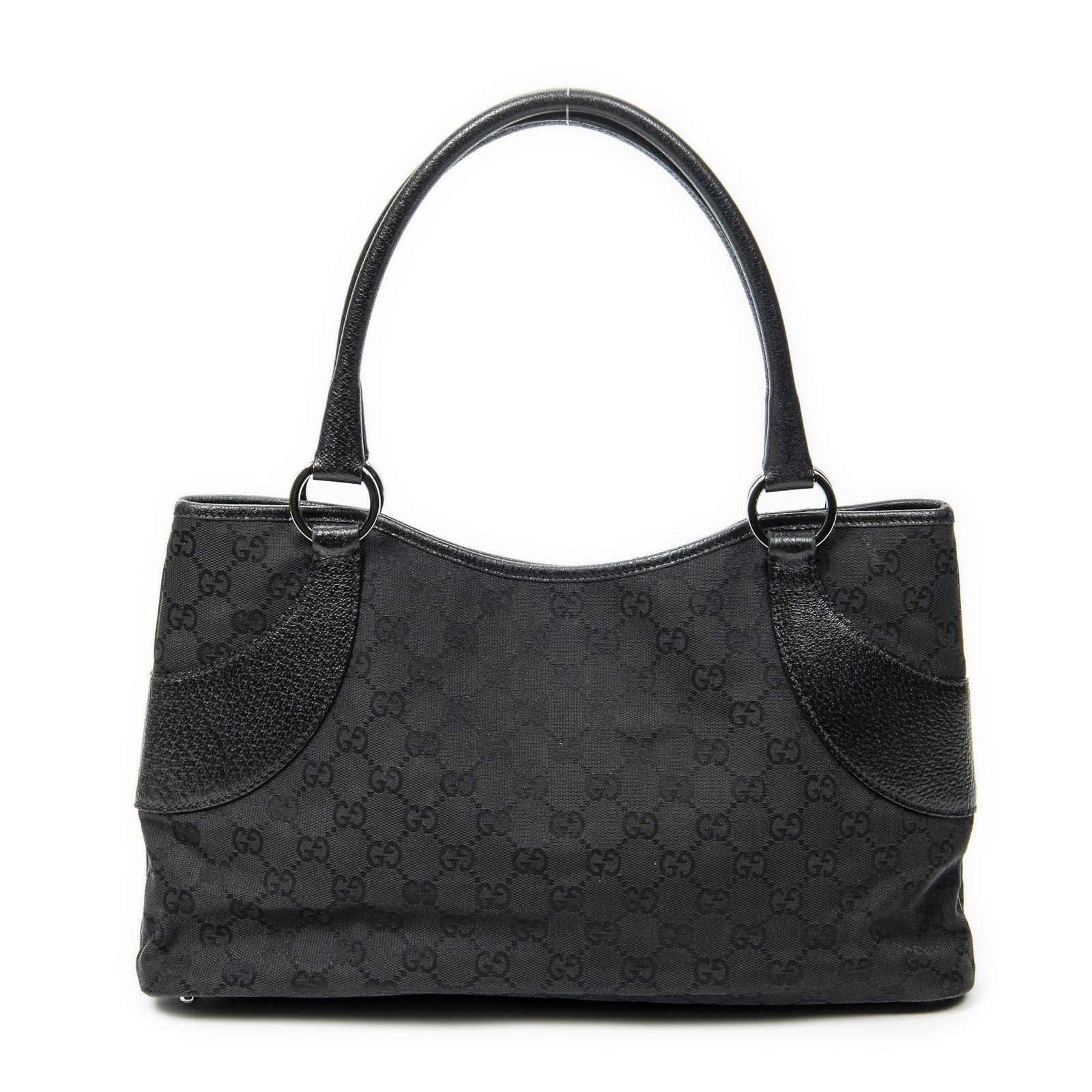 [中古] GUCCI グッチトートバッグ黒GGキャンバスA