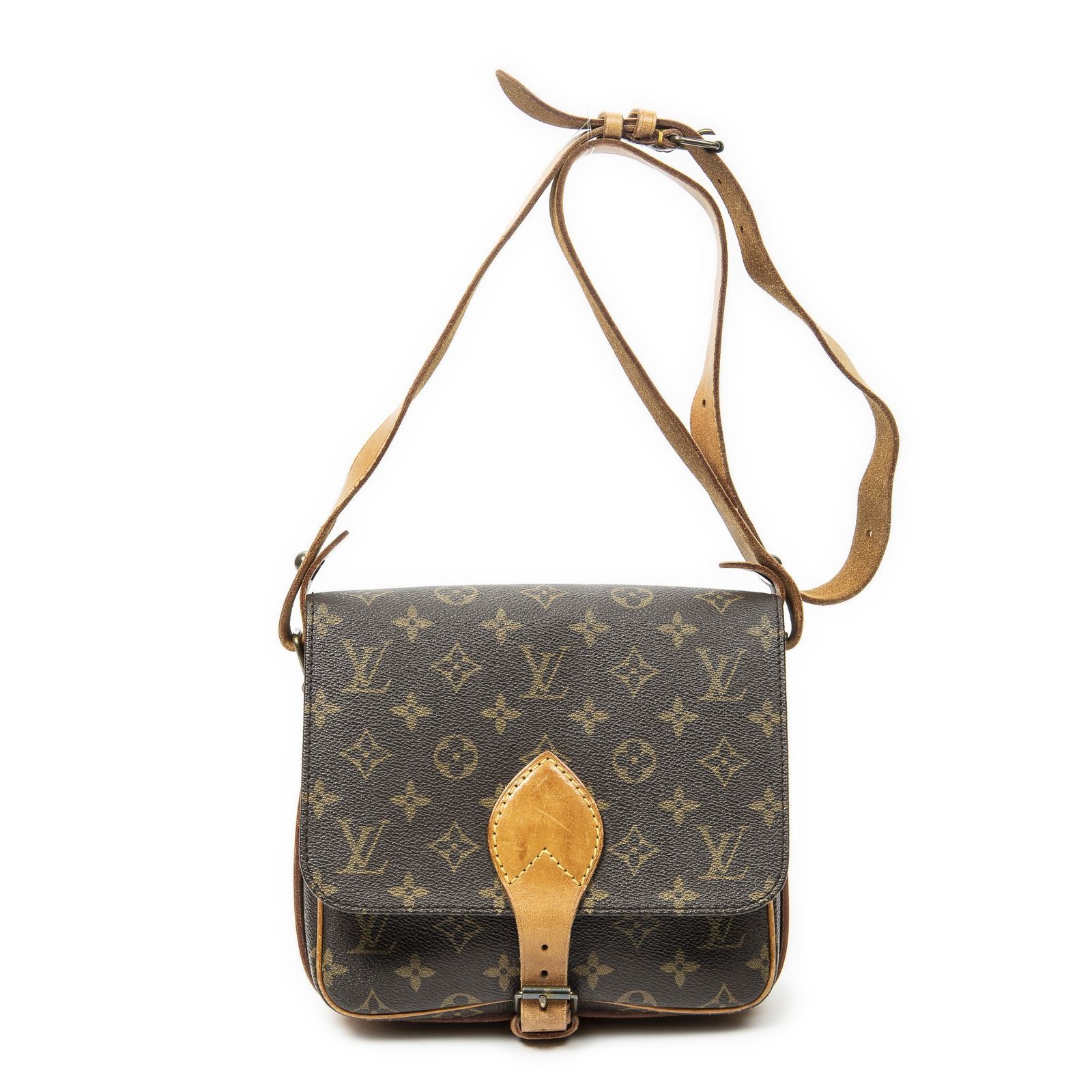 [中古] LOUIS VUITTON ルイヴィトンカルトシエール茶色モノグラムキャンバスAB