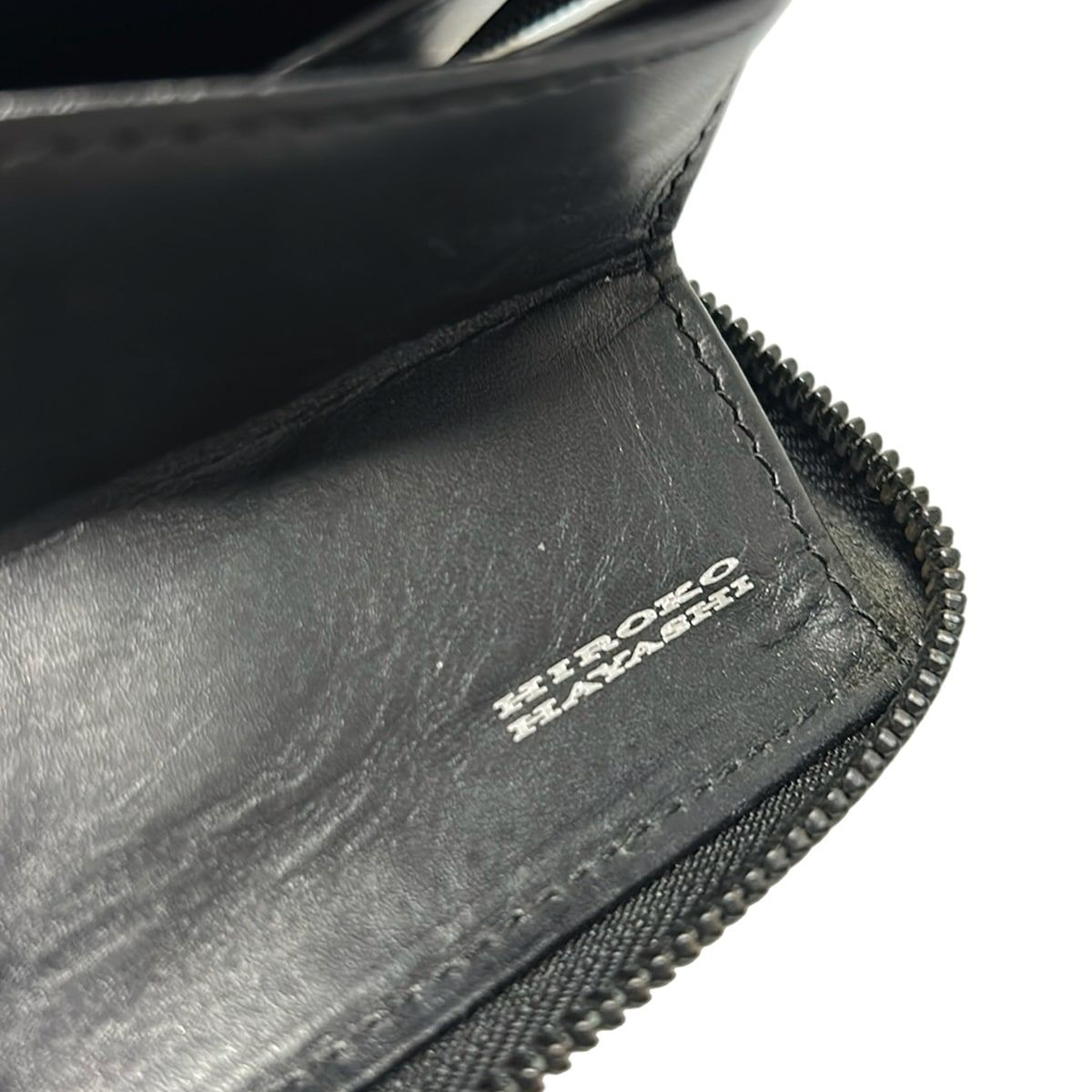 HIROKO HAYASHI(ヒロコハヤシ) 長財布 - 黒×シルバー L字ファスナー 