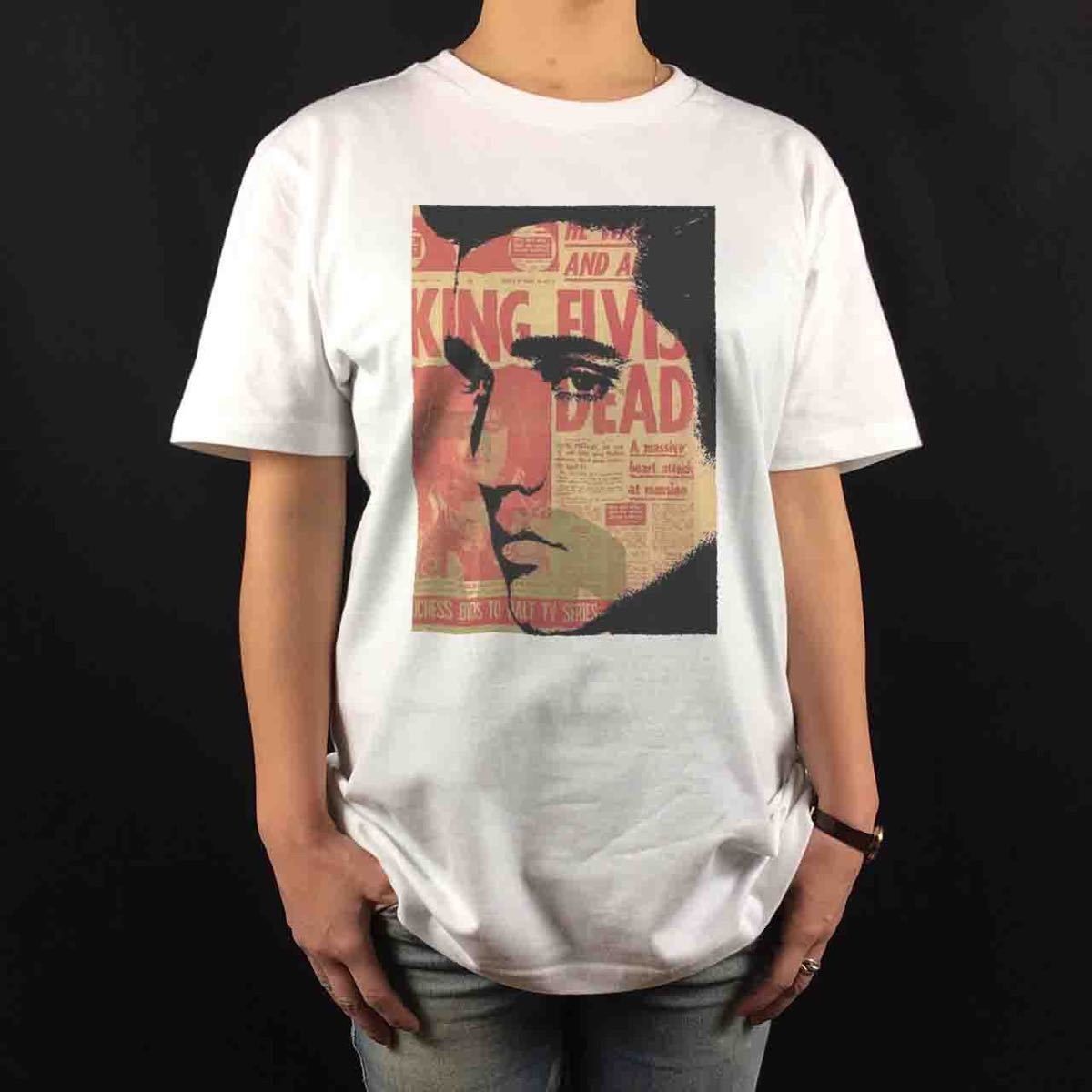 オリジナル Tシャツ エルヴィス プレスリー KING ELVIS DEAD 死亡 訃報 