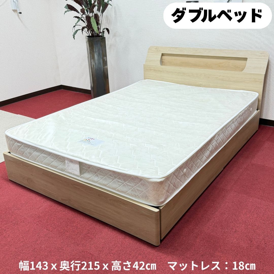 東京23区送料無料 超美品ダブルベッド＆マットレス リンサークリーナ 