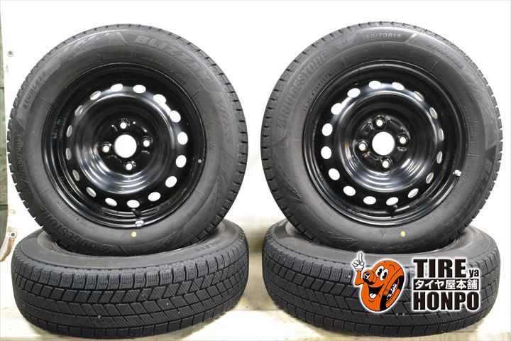 【中古 冬用】4本セット 165/70R14 81Q ブリヂストン ブリザックVRX3 トヨタ 純正ホイール付 スタッドレスタイヤ 中古タイヤ