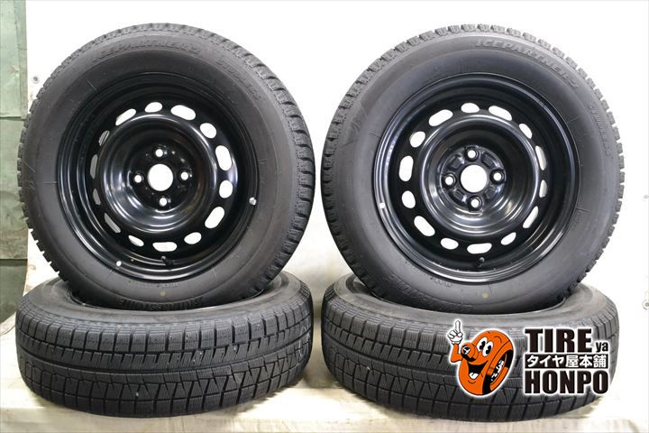 【中古 冬用】4本セット 185/65R15 88Q ブリヂストン アイスパートナー2 マツダ純正ホイール付 スタッドレスタイヤ 中古タイヤ