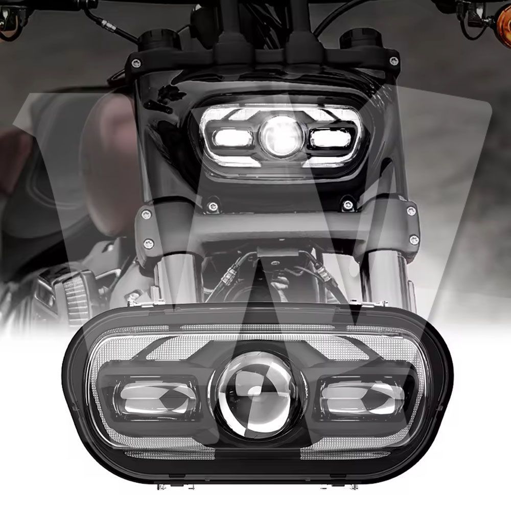 【DOT認証】65W LEDヘッドライト Harley Fat Bob 2008-2019 対応 ハイビーム6600LM ロービーム3300LM IP67防水 50000時間寿命 カスタム パーツ