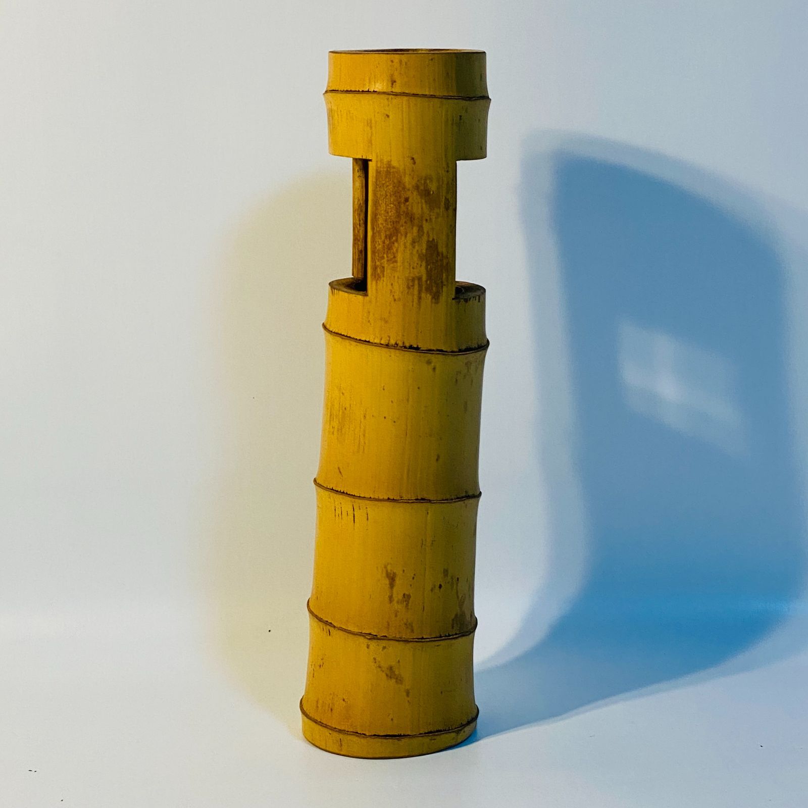二重切花入 竹製 ① 花瓶 花器 華道 花道 お花 生け花 花立 水盤 水器 