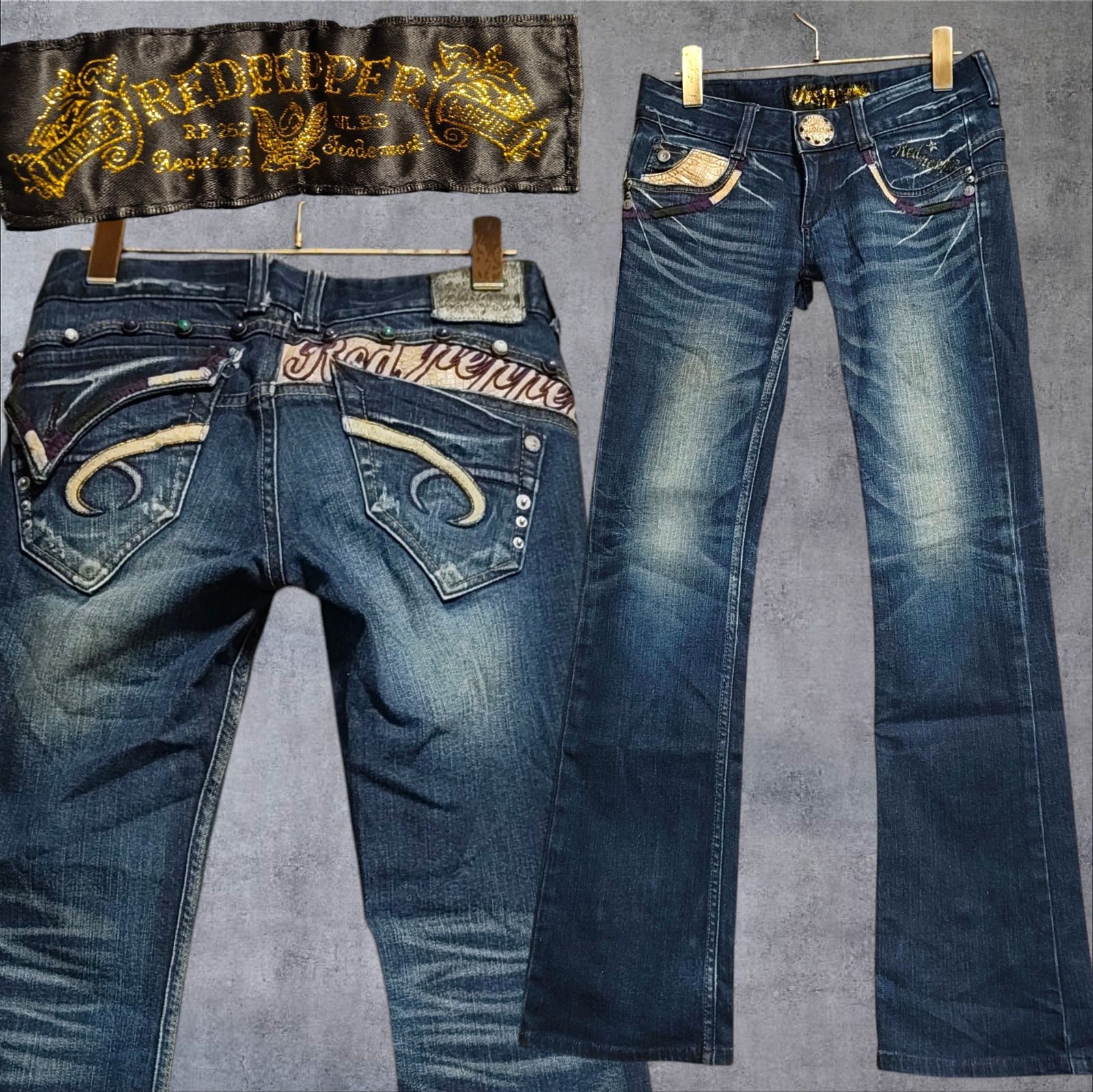 00s RED PEPPER Y2K flare denim pants ローライズ 微フレア 平成