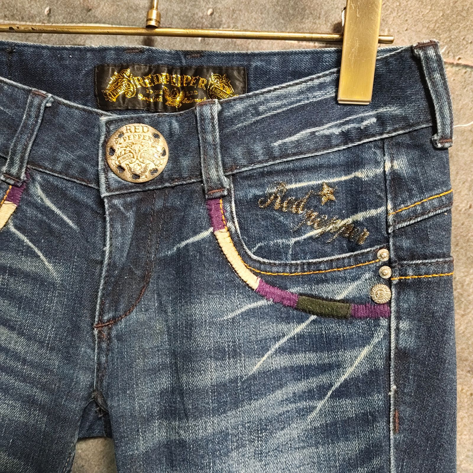 00s RED PEPPER Y2K flare denim pants ローライズ 微フレア 平成