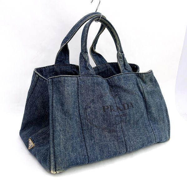 PRADA / プラダ □カナパ トートバッグ デニム ブルー B1872B 【バッグ