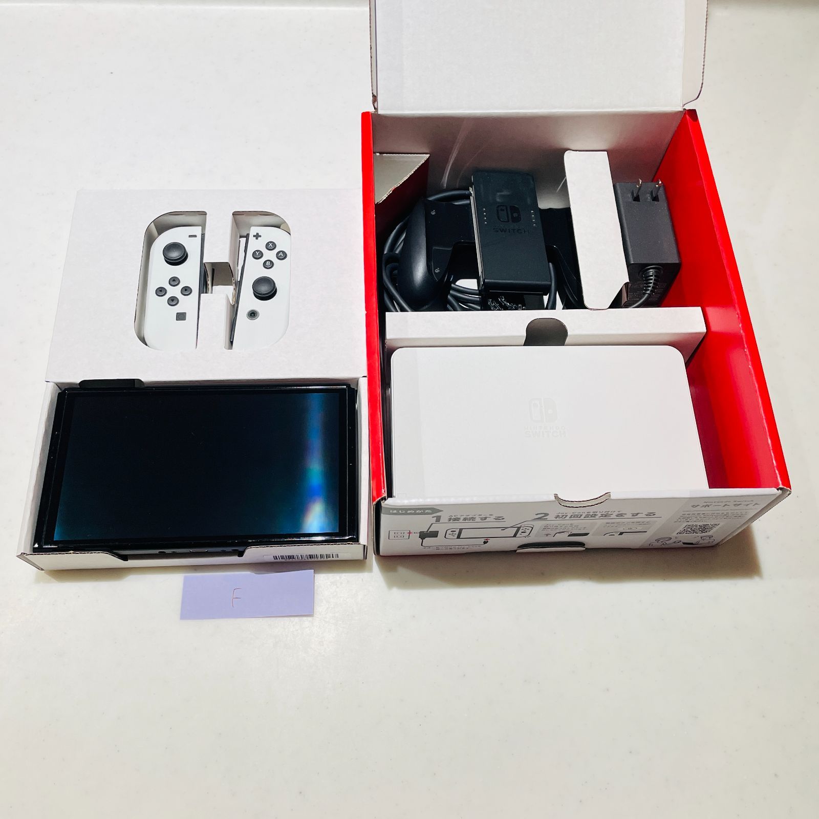 Nintendo Switch 有機ELモデル ホワイト 本体 箱付☆付属品完備 Nintendo Switch（有機ELモデル） ホワイト 付属品完備 - メルカリ