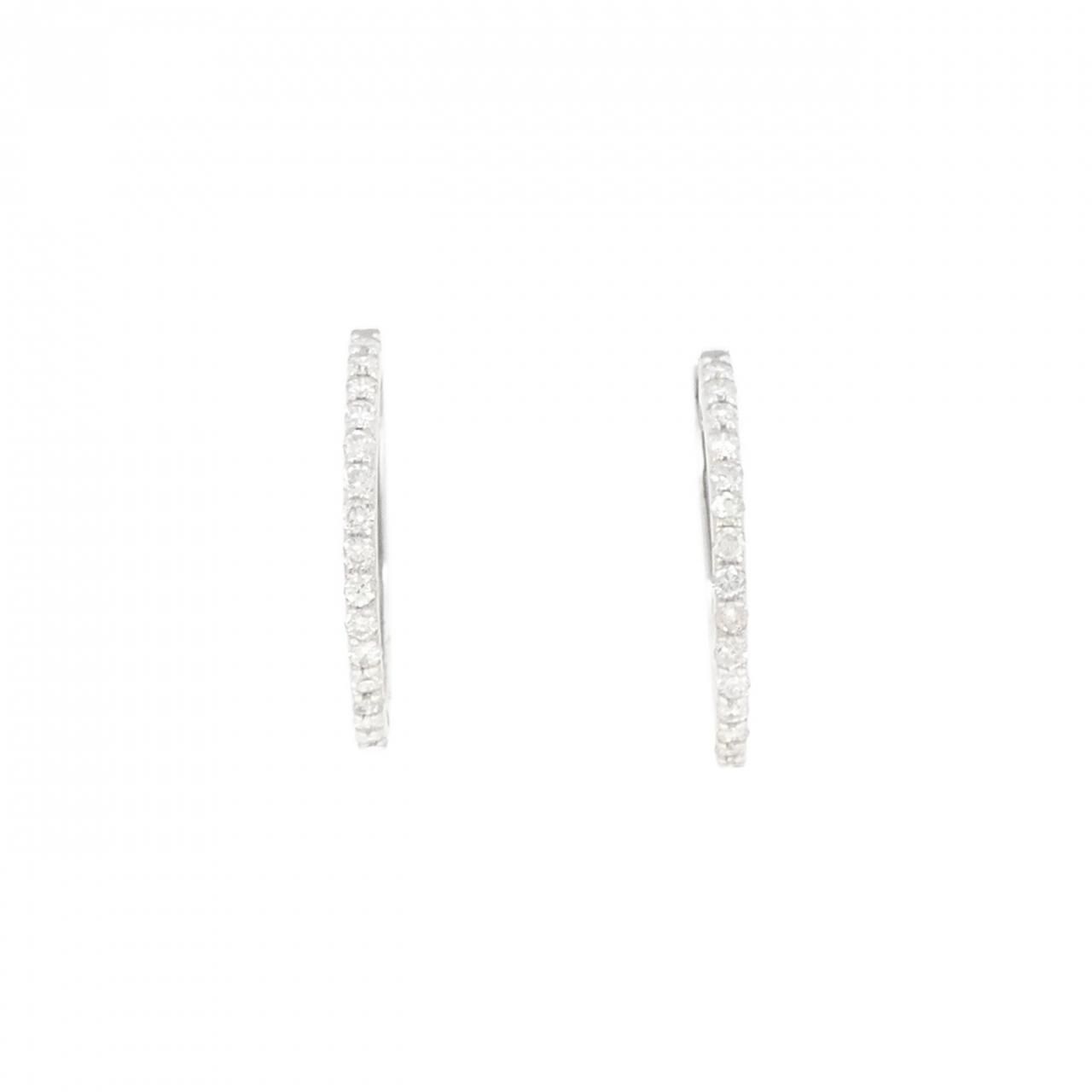 K18WG ダイヤモンド ピアス 0.30CT
