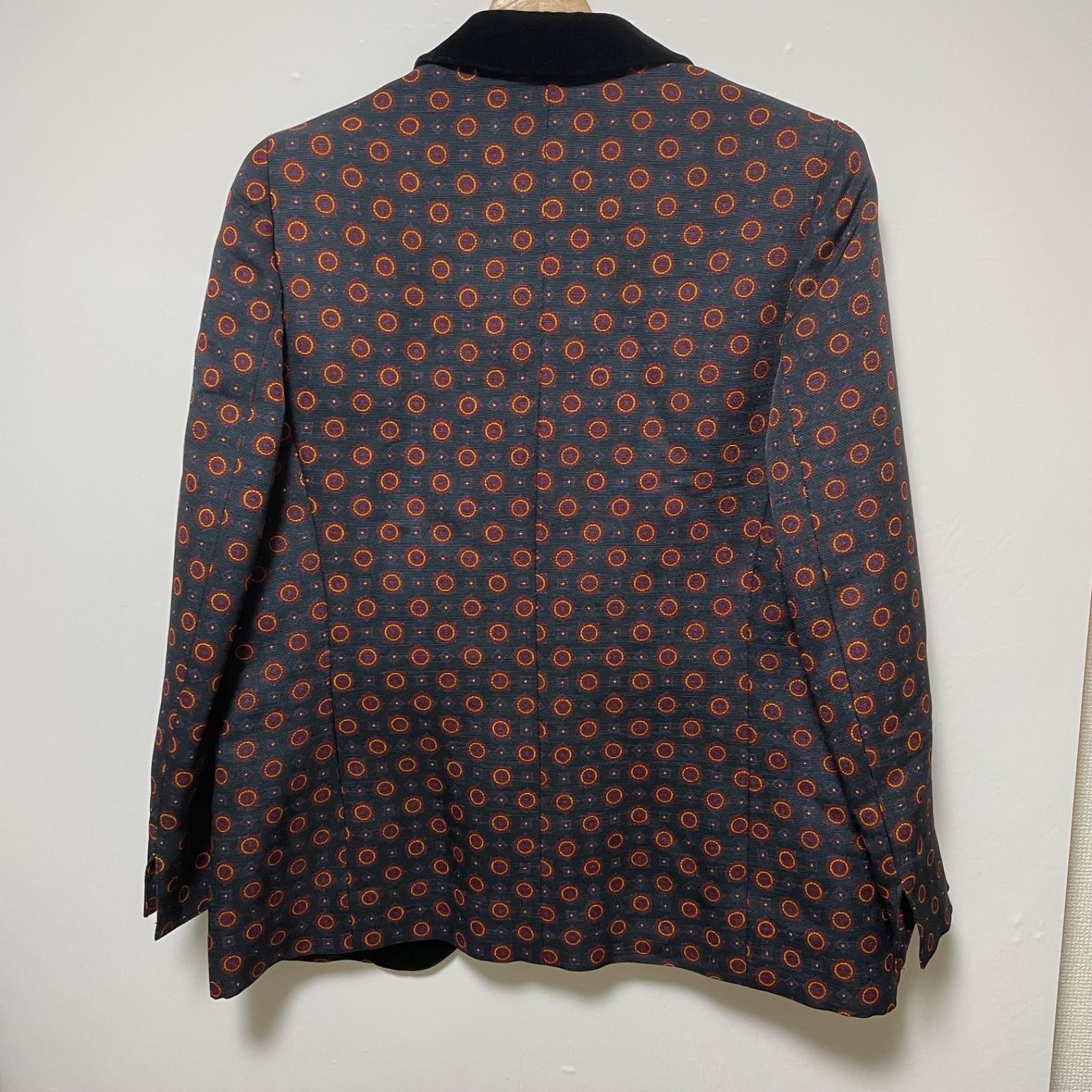ETRO エトロ ミラノ テーラードジャケット 総柄 ベロア襟 イタリア製