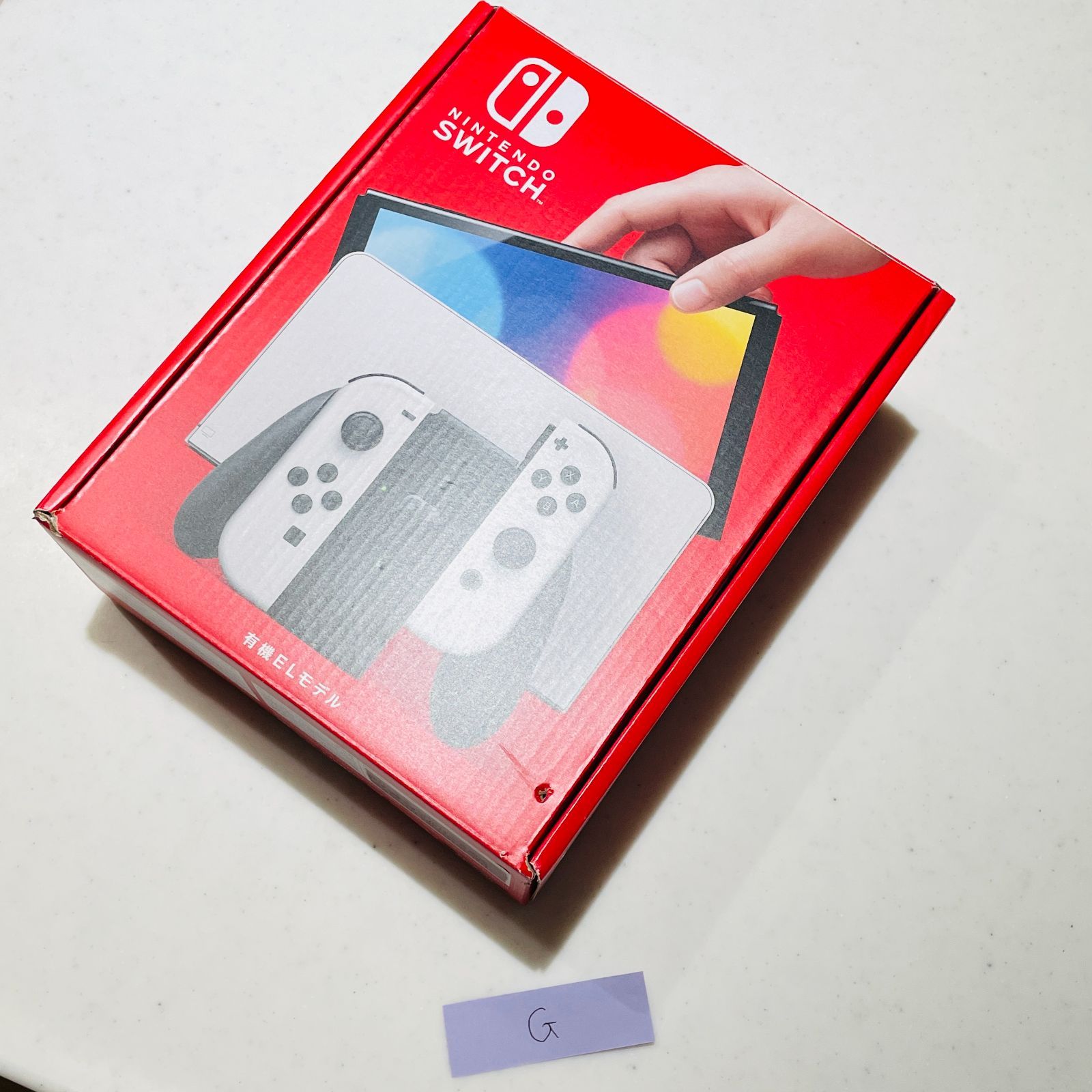 液晶横スレ傷あり】Nintendo Switch 有機ELモデル ホワイト 本体 付属