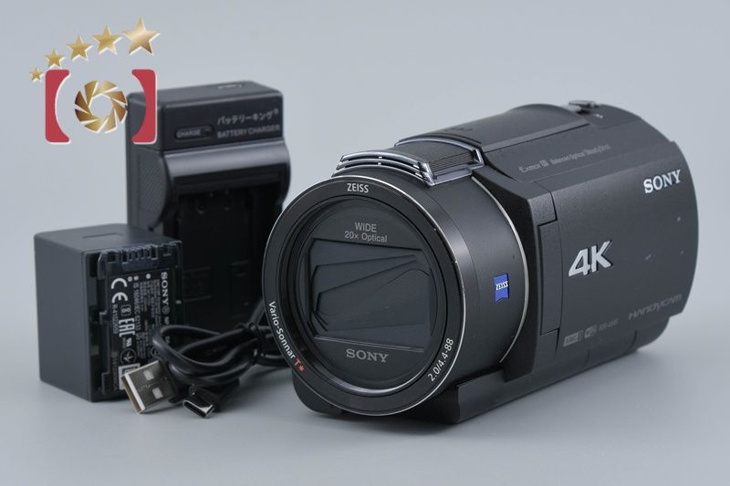 【中古】SONY ソニー HANDYCAM FDR-AX45 ブラック ビデオカメラ 多言語対応