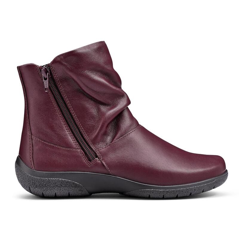 フーター レディース シューズ ブーツ・レインブーツ アンクル Hotter Whisper Ankle Bootstandard Fit Dark Cherry