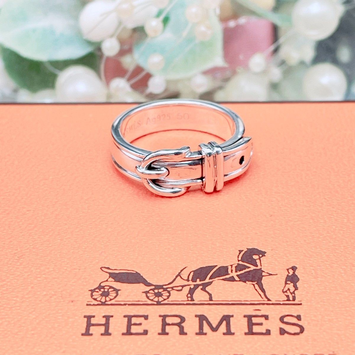 ◇エルメス◇新品仕上済 HERMES サンチュール リング ベルトモチーフ 