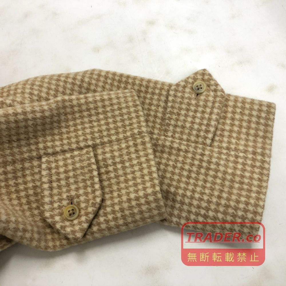 02w25186 バーバリー BURBERRY ウールコート 千鳥格子柄 ベージュ L