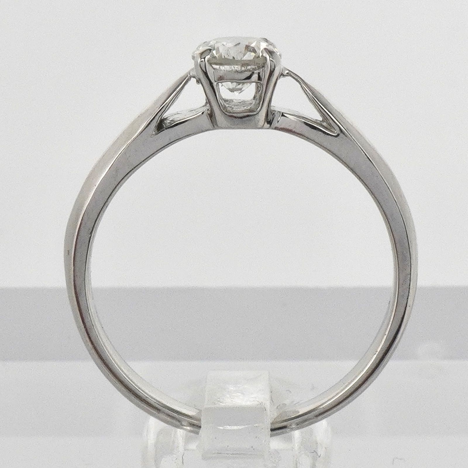 ダイヤ リング ダイヤモンド 一粒 指輪 立爪 プラチナ 7号 0.355ct 