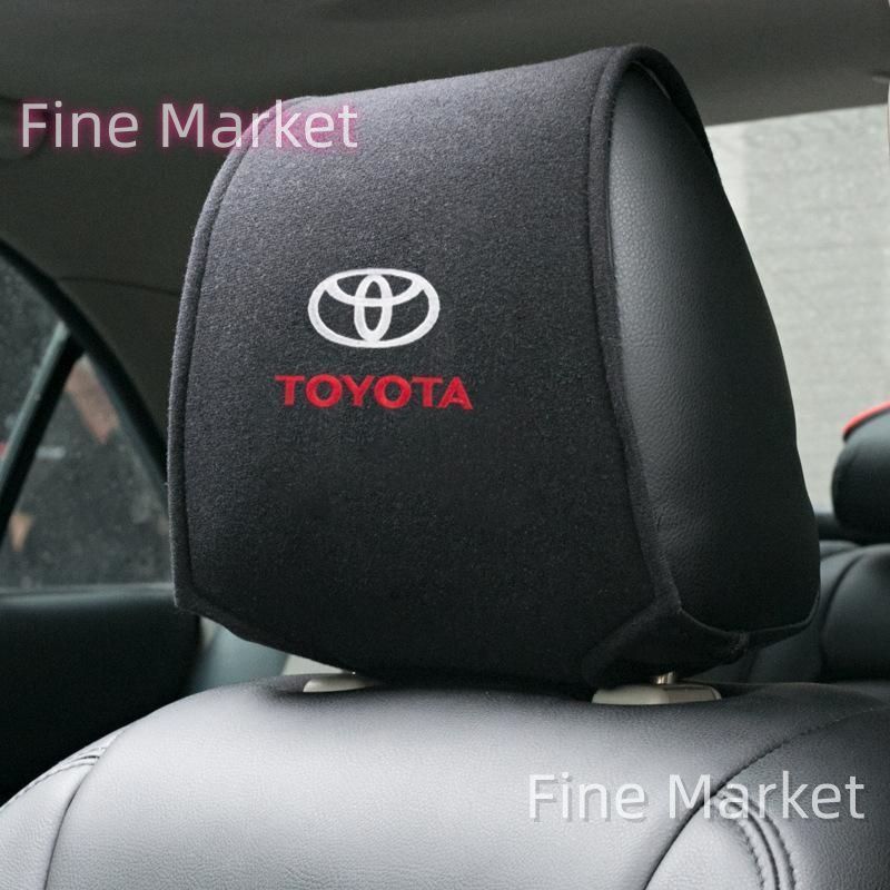 TOYOTA ヘッドレストカバー 2個セット トヨタ 車のヘッドレストカバー 2点セット 専用車ロゴ シートヘッド枕