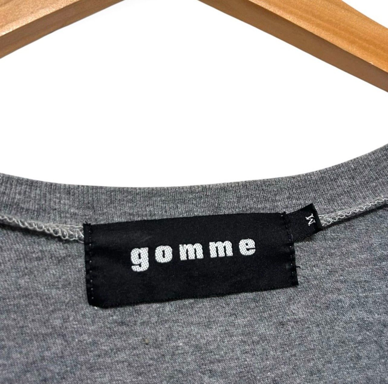 日本製 gomme ゴム ドット刺繍 半袖 変形 カットソー トップス マキ