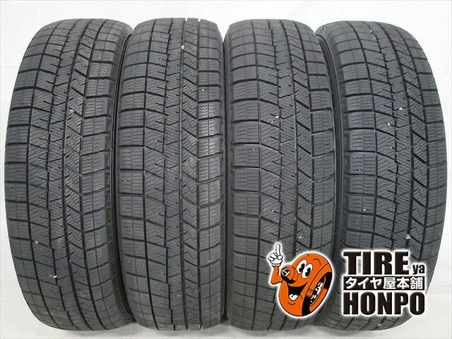 【中古 冬用】4本セット 155/65R14 75Q ダンロップ ウィンターマックス WM03 スタッドレスタイヤ 中古タイヤ