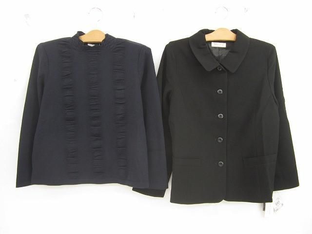 未使用 タグ付き るんびに オルベーラ 東京白ゆり會 ジャケット シャーリングニット 2点 L 日本製 レディース