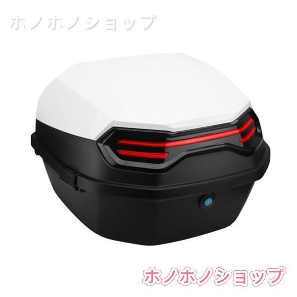 新品特価バイク用ボックス トップケース バイクケース リアボックス 着脱簡単 トップボックス 大容量 頑丈 耐久性 反射板 ベース付き 鍵 ロック