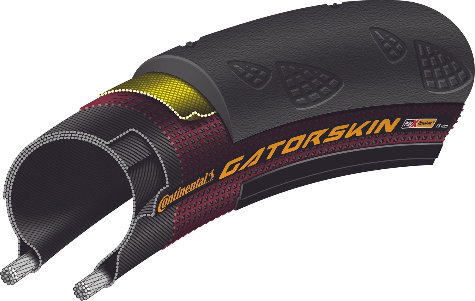 新品 コンチネンタル(Continental) ロードタイヤ GatorSkin 700x32C Bk-Bk foldable