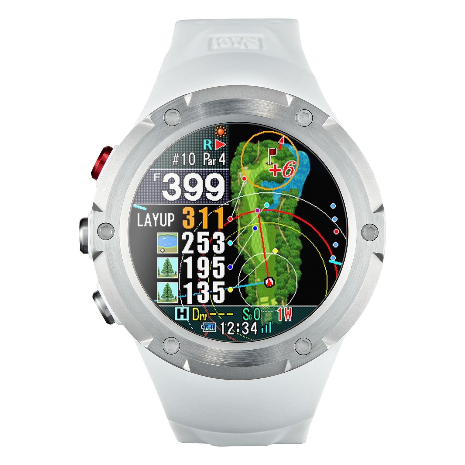 新品 Shot Navi(ショットナビ) Evolve PRO Touch ホワイト 1.4インチ大画面カラー液晶 タッチパネル 最新GPSチップ「M10」 自動飛距離計測 高低差目安距離 日本製(国内ISO9001認定工場生産)競技モード搭載