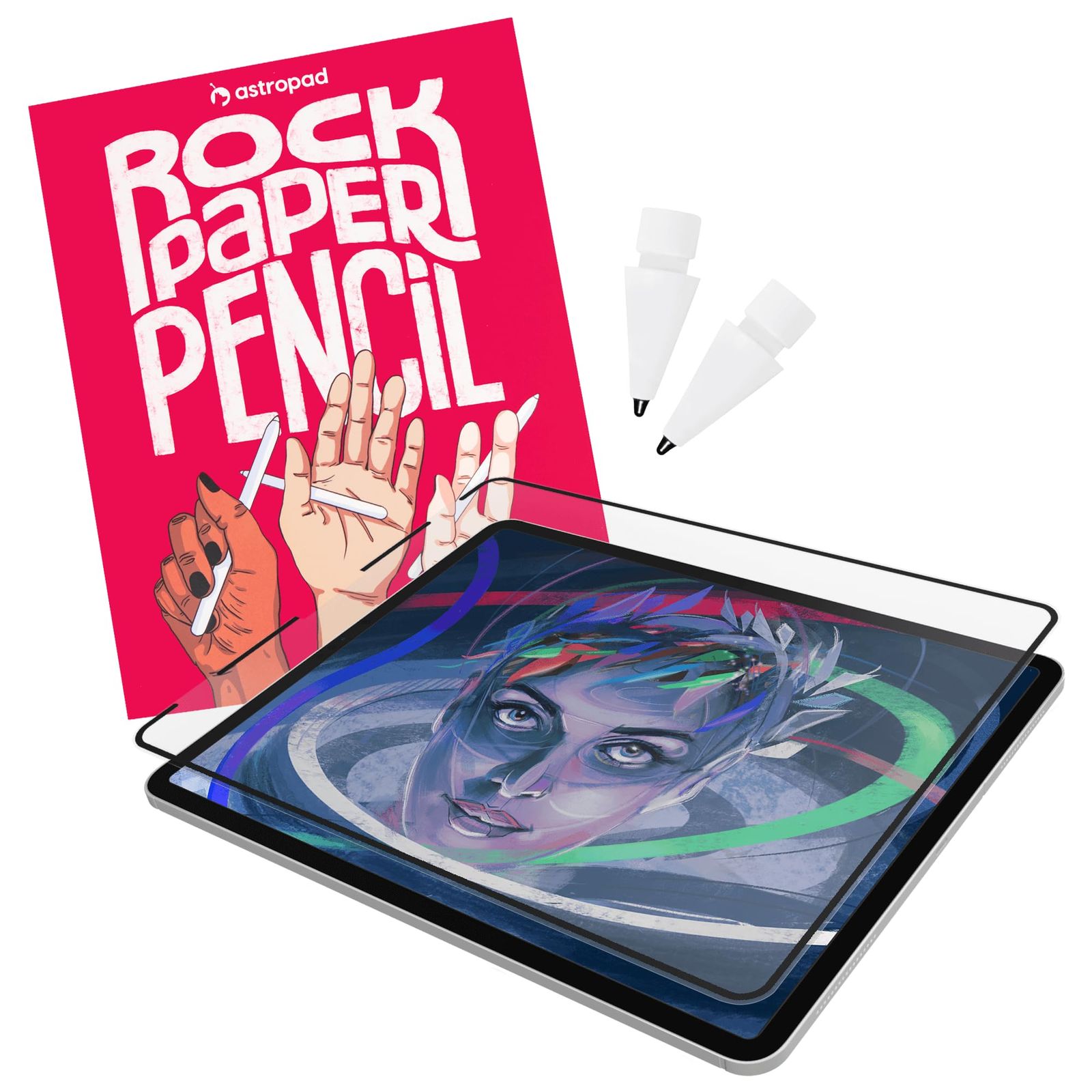 新品 Rock Paper Pencil 2 ? iPad Pro 11インチ(2024)用 ペーパーライクフィルム + Apple Pencilチップ 2個付き【紙のような描き心地】【反射防止】【アンチグレア】【指紋防止】【気泡防止】【Apple Penci