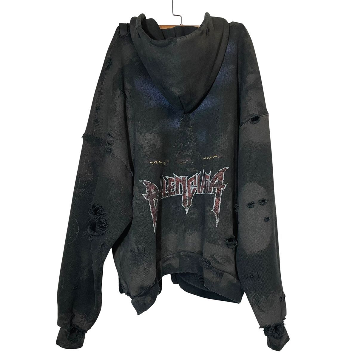中古】BALENCIAGA バレンシアガ パリムーンバックプリントジップアップ 
