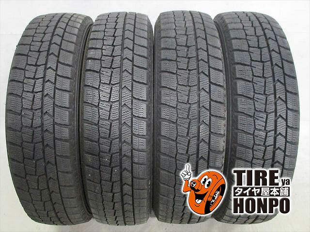 【中古 冬用】4本セット 155/65R14 75Q ダンロップ ウィンターマックスWM02 スタッドレスタイヤ 中古タイヤ