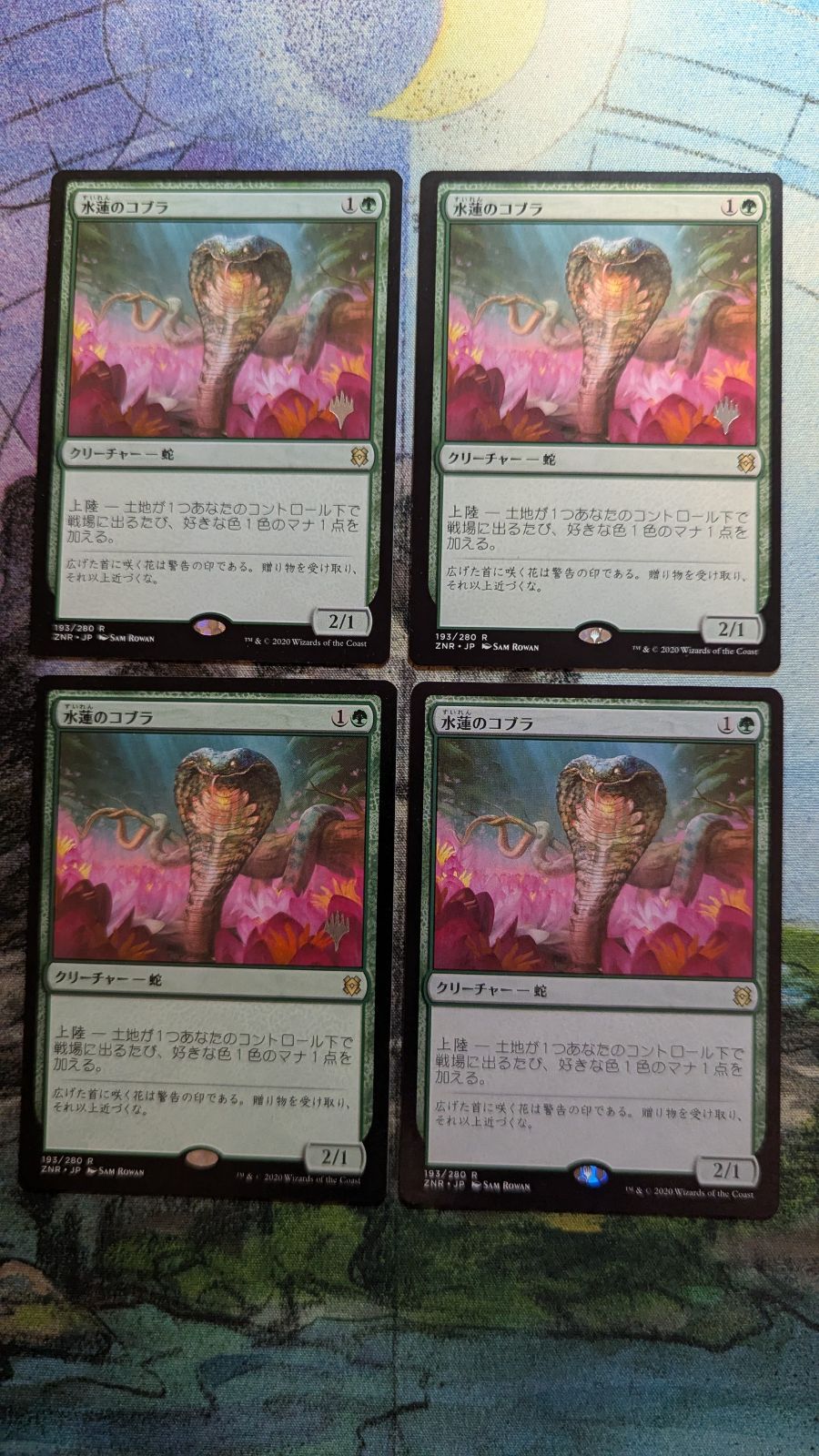 MTG 水蓮のコブラ プロモスタンプ3枚通常1枚 計日本語4枚 まとめ売り