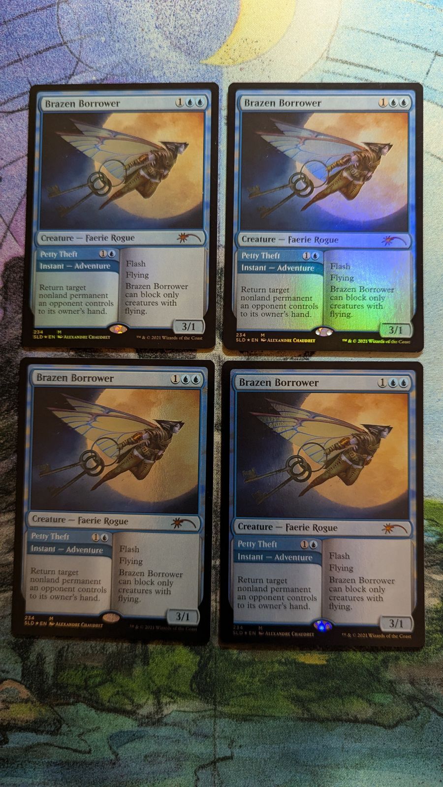 MTG　厚かましい借り手　シークレットレイヤー　foil　英語4枚　まとめ売り