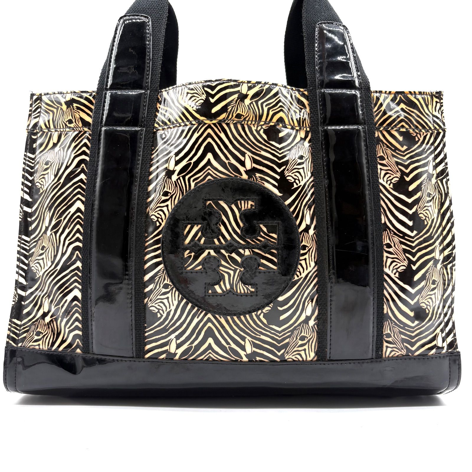 美品✨】Tory Burch Zebra Print Ella tote bag トリーバーチ ゼブラ柄 