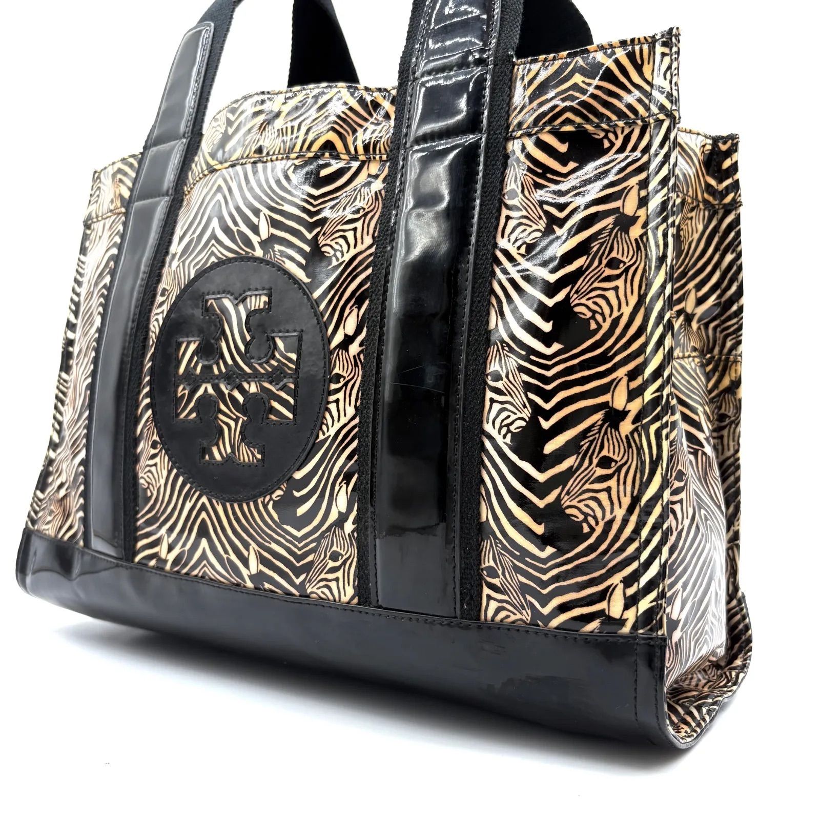 【美品✨】Tory Burch Zebra Print Ella tote bag トリーバーチ ゼブラ柄 プリント エラ トートバッグ