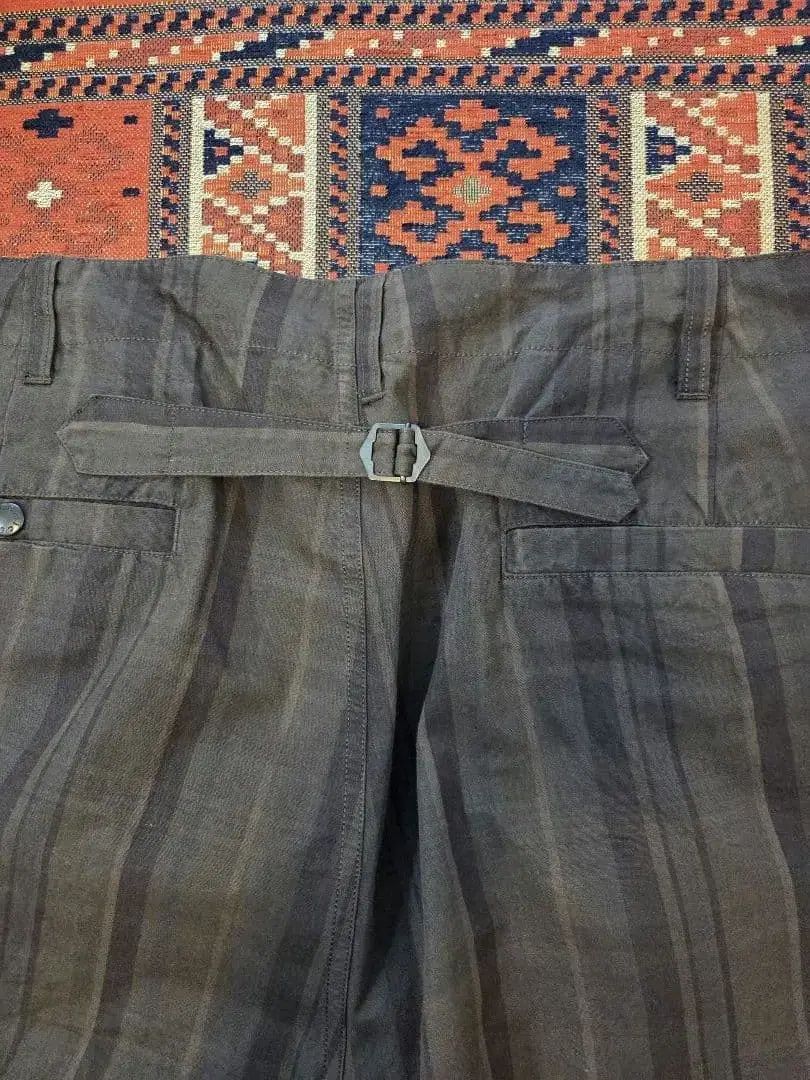 ナナミカ 25SS Plaid Dock pants ブラウン ストライプ - メルカリ