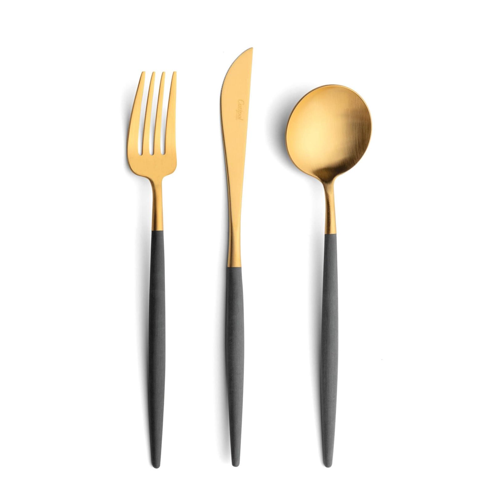 新品 Cutipol(クチポール) (正規品) カトラリーセット ポルトガル 結婚式用 プレゼント おしゃれ 食器洗い機対応 キッチン ギフトボックス GOA グレイゴールド ディーナーセット6pcs